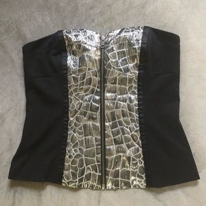 Sexy 💃 Strapless Sweetheart Top Zipper Up Front M